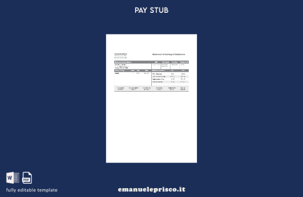 modello di dichiarazione di guadagni e detrazioni Congo Bomoko in stile verifica